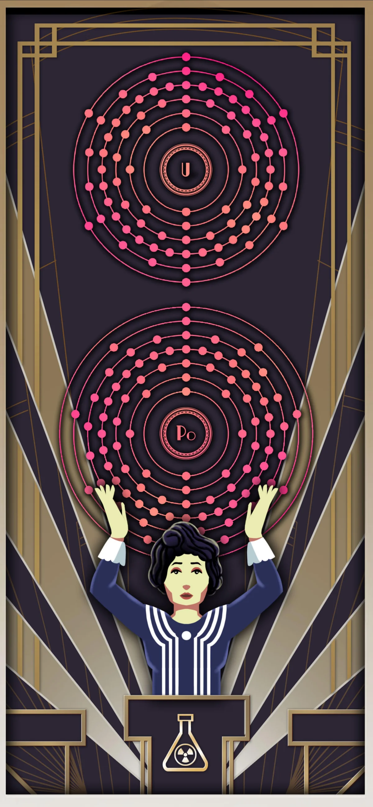 Marie Curie illustration